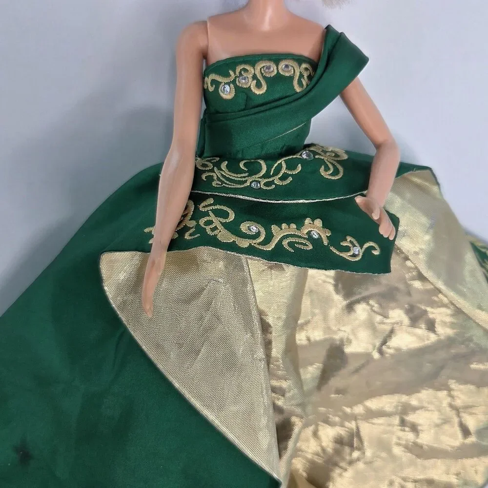 Barbie Size Clothing Accessories Lot Green Holiday Ball Gown Dress Ariel Candy